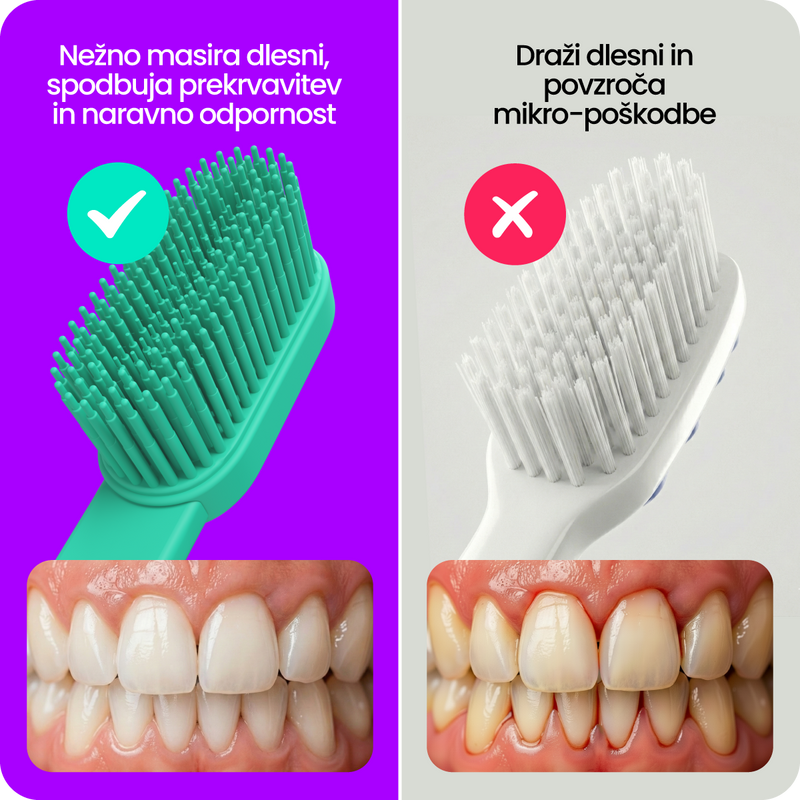 2. Manj draženja dlesni in boljša prekrvavitev