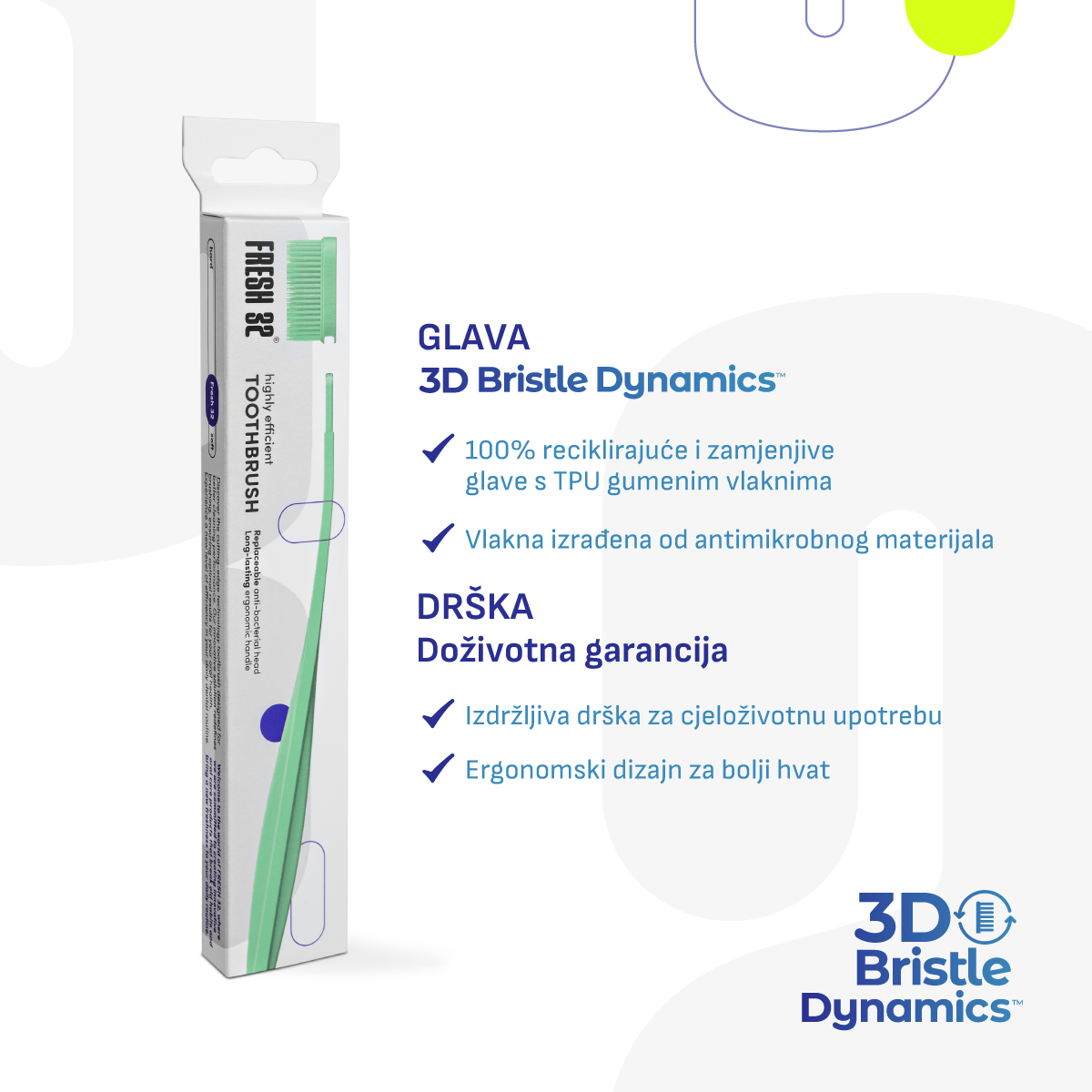 3D Bristle Dynamics™ toothbrush